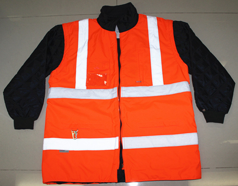 Fluorescent Yellow Blue Safety Wear Waterproof Reflective Jacket (ELTSJI-15)