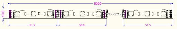 12V 24V Waterproof RGB Light SMD5050 Flexible LED Strip