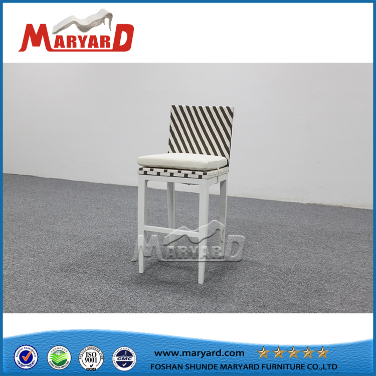 Modern Outdoor Wicker Rattan High Bar Chair with Backs