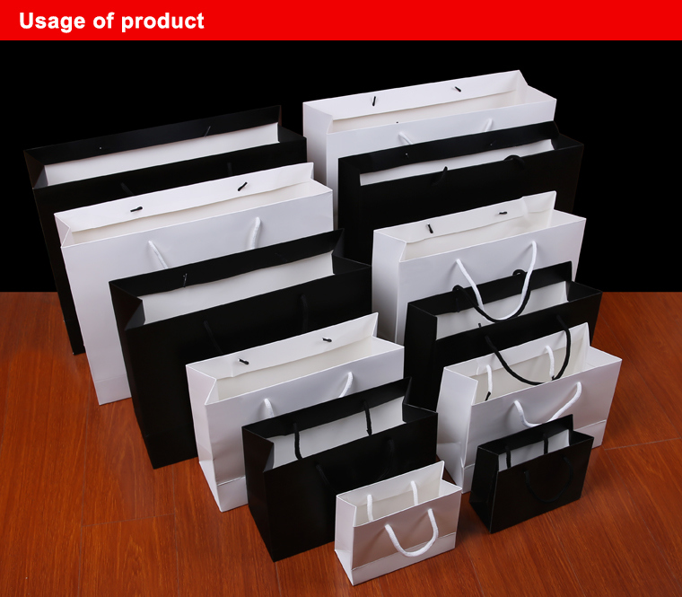 Customized Offset Printing Coated Paper Hand Bag with Silk Ribbon