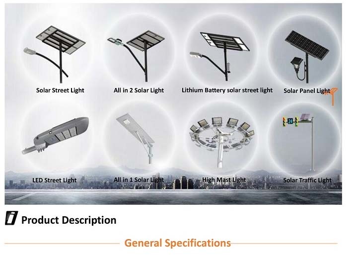 25W 5 Meter Solar Wind Hybrid LED Street Light