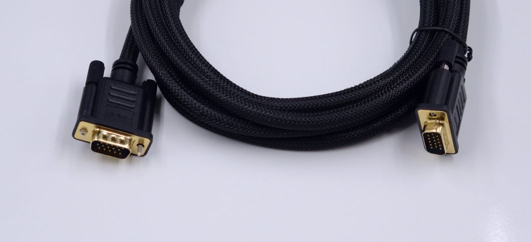 VGA to VGA Cable Male Nylon Braid Projector Data Cable