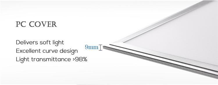 Super Brightness Recessed Round/Square Slim LED Panel Light 1200X600*10 Dimmable