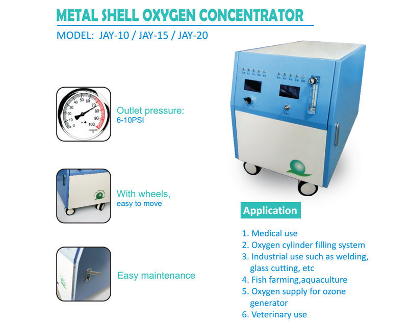 High Flow 15L Metal Shell Medical Oxygen Concentrator