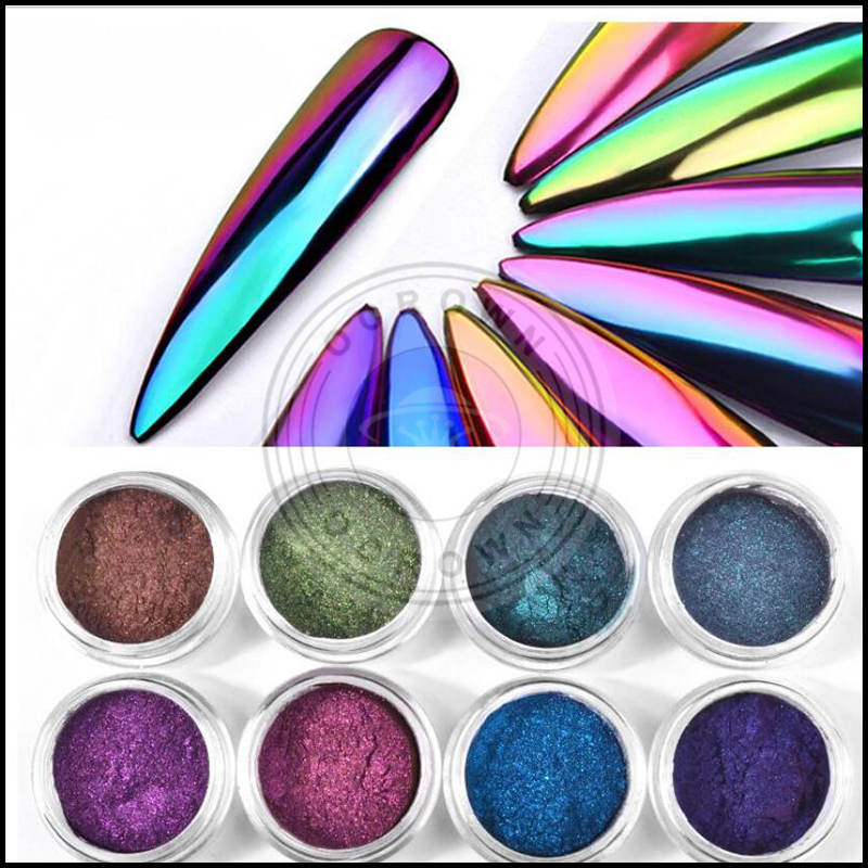 Neon Mermaid Nail Glitter Powder Unicorn Mirror Manicure Chrome Pigment