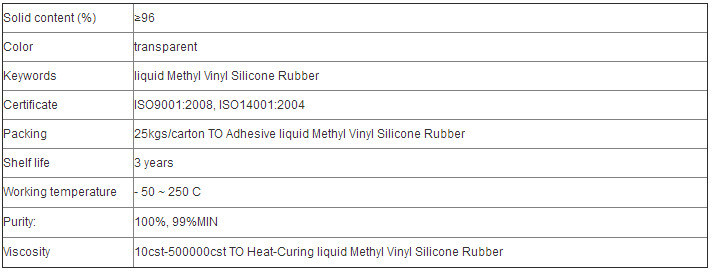 Heat-Curing Adhesive Liquid Methyl Vinyl Silicone Rubber