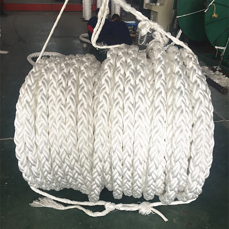 Dia 55mm White Multiplait Nylon Mooring Anchor Rope