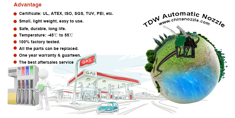 High Flow Fuel Automatic Nozzle for Gas Station (TDW 7H)