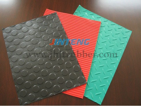 Good Quality Ribbed Rubber Floor, Flat Ribbed Rubber Floor