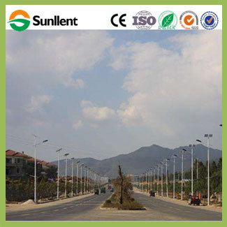 4m to 12m Single Arm Steel Lighting Post for Solar Street Light with Buried Gel Battery