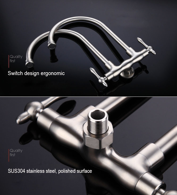 High Quality Double Handle Kitchen Faucet