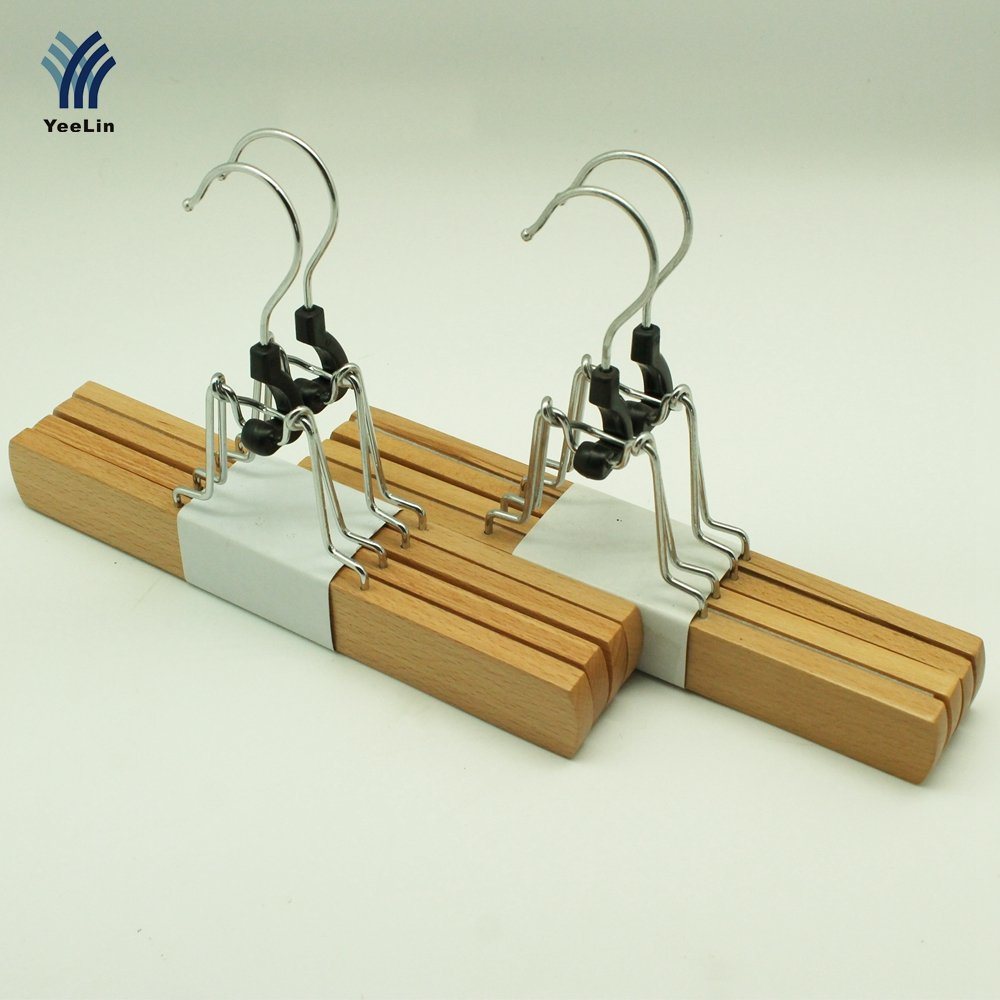 Natural Wood Pnat Hanger / Bottom Wood Kids Shirt Hanger