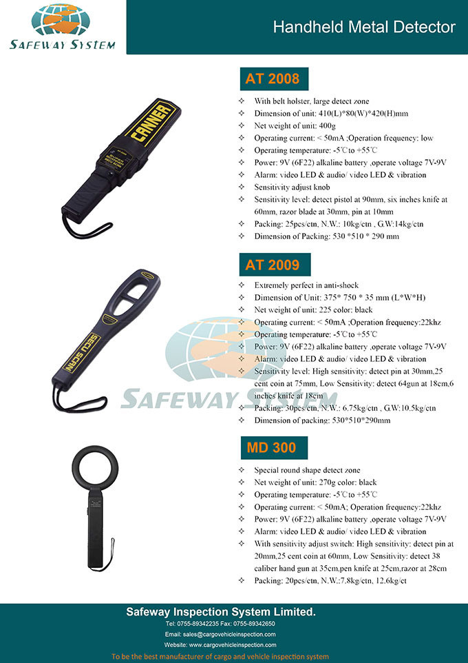 Hand Held Metal Detector, Body Scanner Model: at-2008