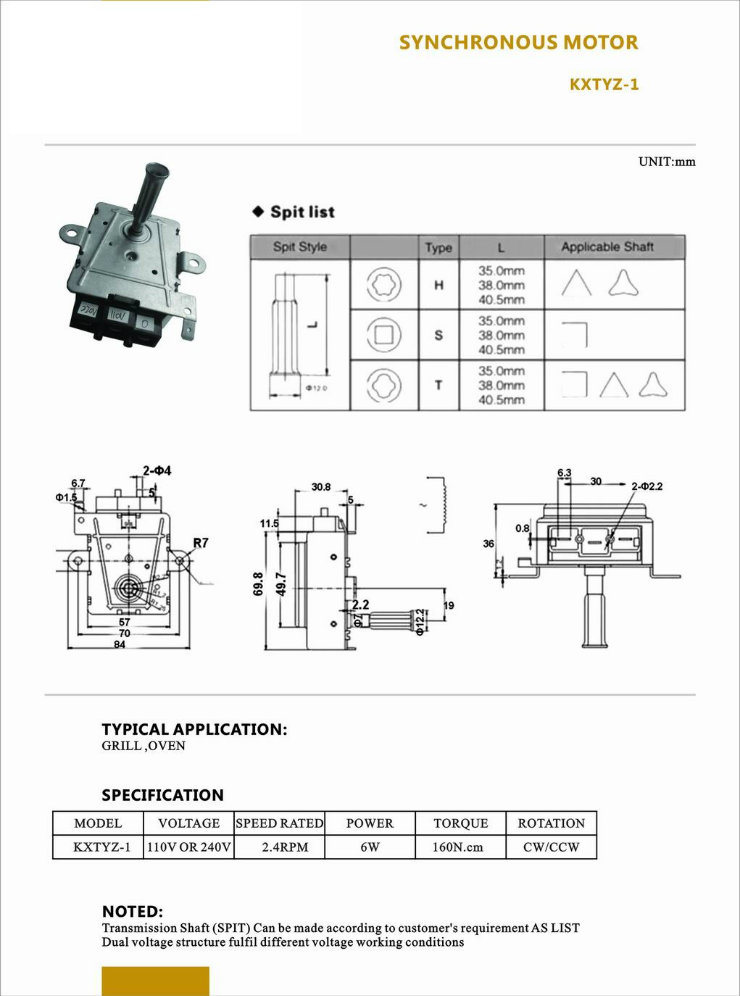 110V 240V 2.4rpm High Quality Low Speed Grill Electric Synchronous Stage Lighting Motor