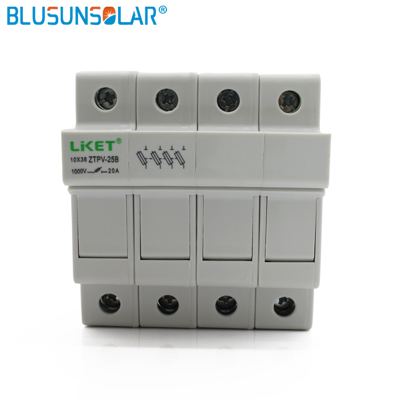 Wholesale DC1000V 20A 4 Pole DIN Rail Mount Fuse Holder for Solar Protection