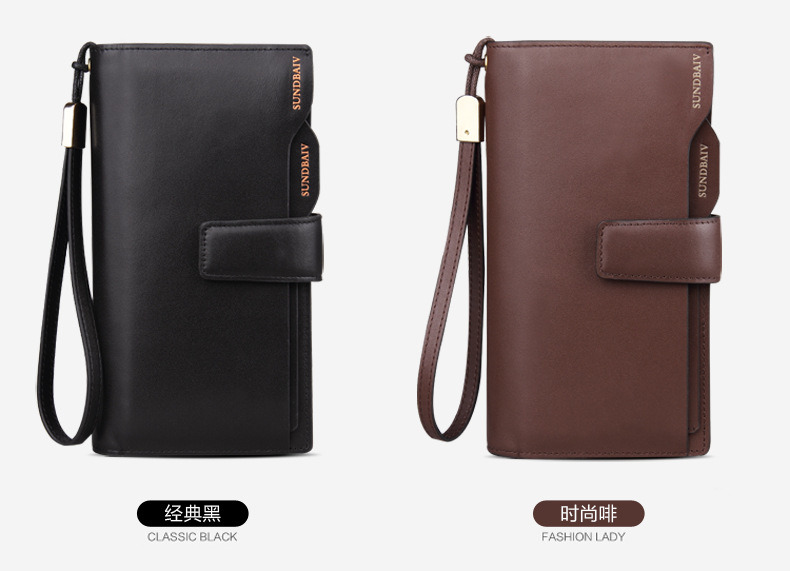 Multifunction Fashion Genuine Leather Men Business Clutch Billfold Wallet (CY3714)
