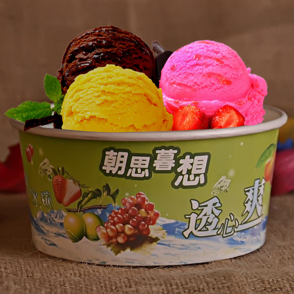 Disposable Paper Bowl for Ice Cream or Salad