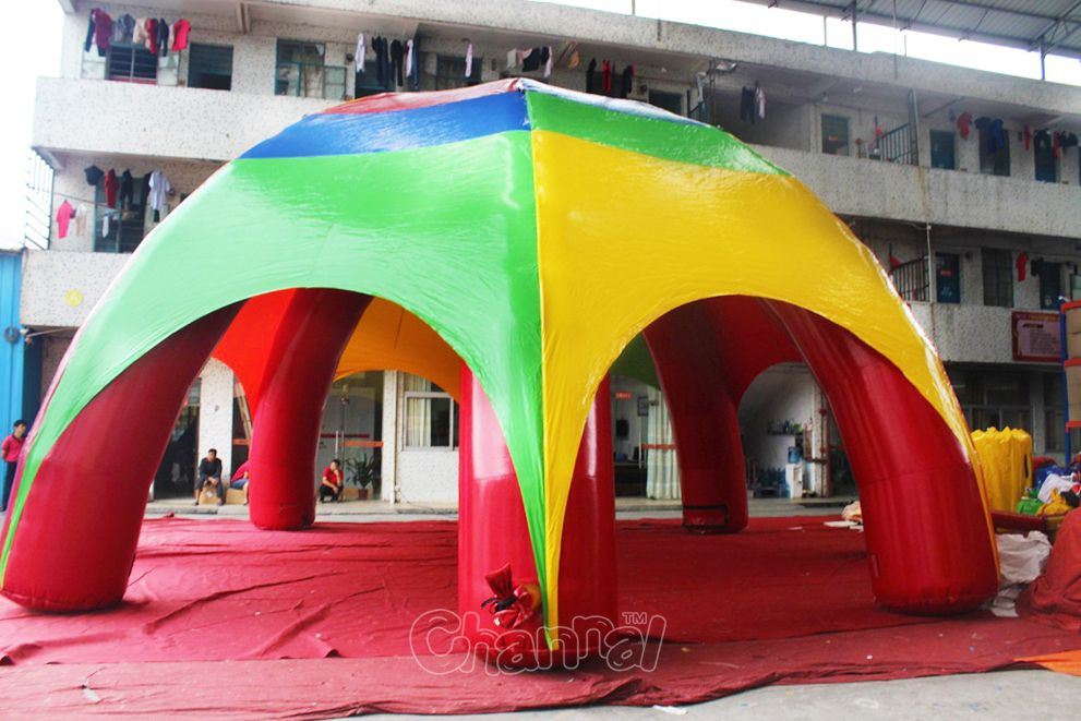 High Quality Rainbow Inflatable Spider Dome Tent for Advertising Event Cht260