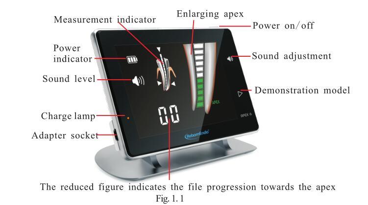 Dental Instrument Endodontic Root Canal Apex Locator Colored Screen Touch