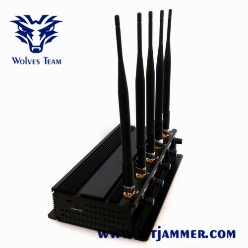 7W Powerful Tabletop Adjustable WiFi GPS Jammer & All Wireless Bug Camera Jammer