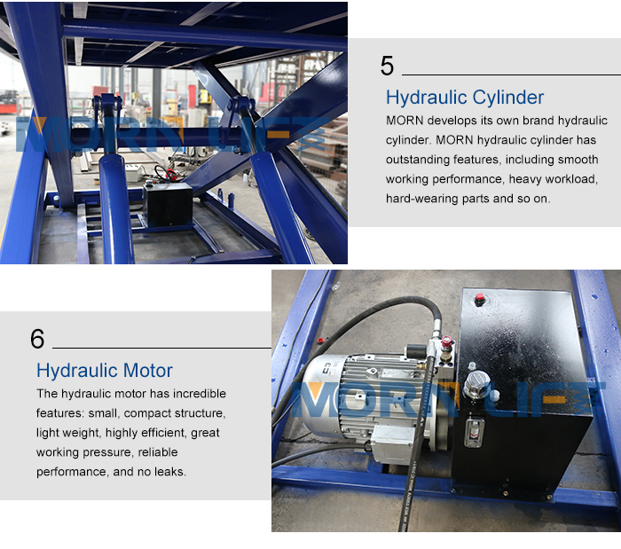 5.5kw Stationary Scissor Lift Garage Equipment