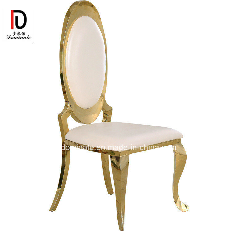 Modern Oval Back Wedding Rose Golden Banquet Hotel Restaurant Living Dining Room Furniture Stainless Steel Chair