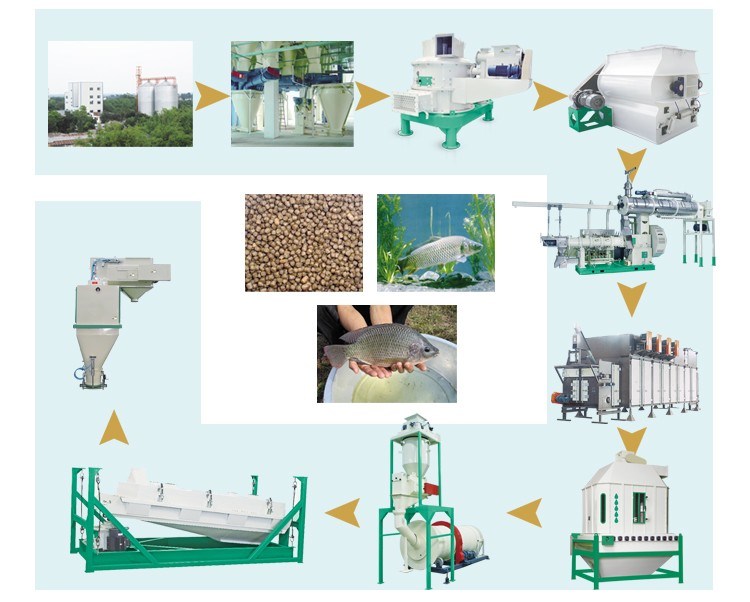 Twin Screw Wet Steam Floating Fish Feed Extruder Machine