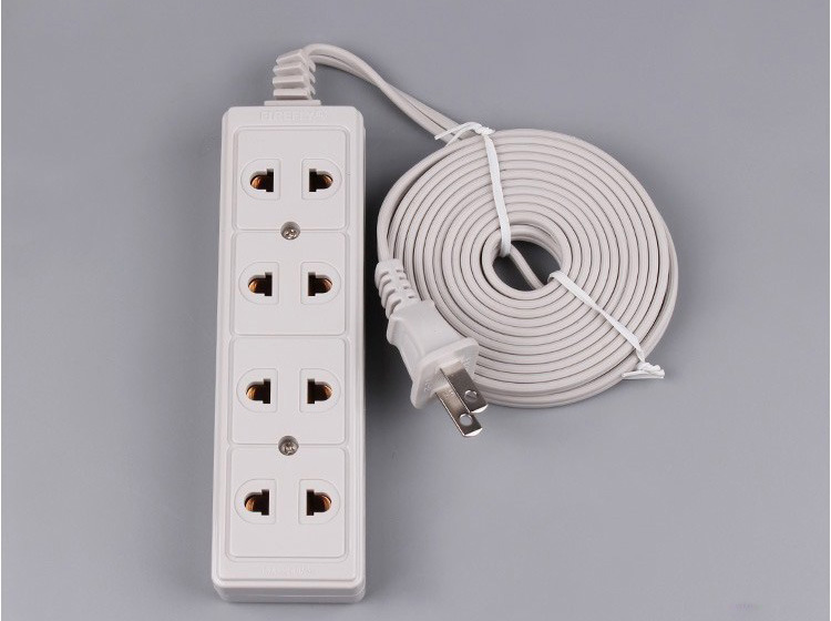 220V Universal Electrical 3 Outlet Retractable Power Strip