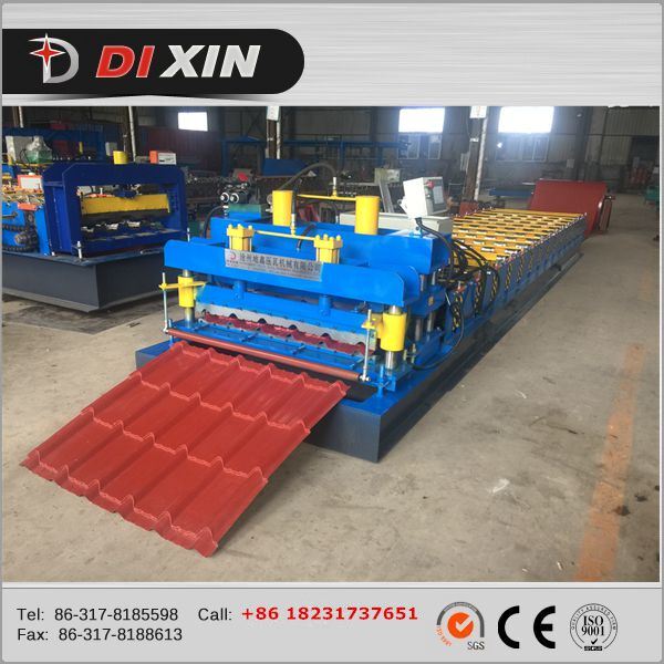 828 Galvanized Roofing Sheet Glazed Tile Roll Forming Machine