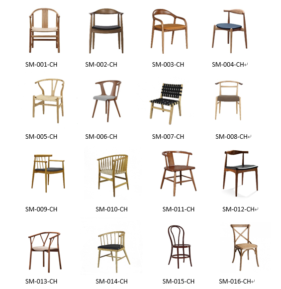 New Design Fabric Woven Wood Dining Chair for Restaurant