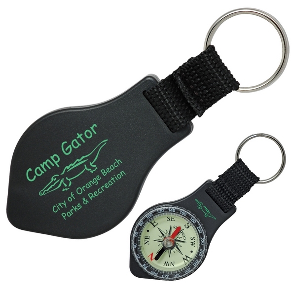 Outdoor Zinc Alloy Carabiner Compass, Compass Keychain