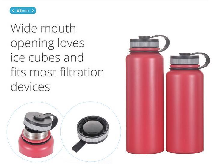 Wide Mouth Double Wall Stainless Steel Water Bottle