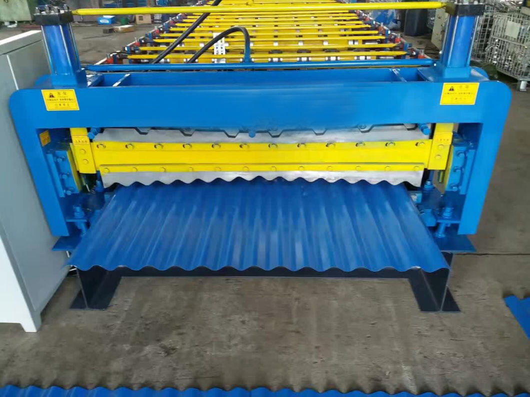 New Roof Use Double Layer Corrugated Trapezoidal Profile Steel Roofing Sheet Roll Forming Machine Roof Tile Making Machine Price