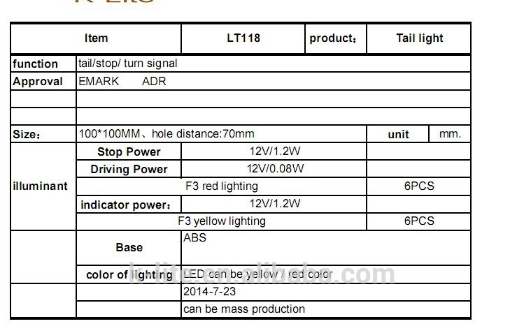 Truck/Semi Trailer LED Tail Lamp