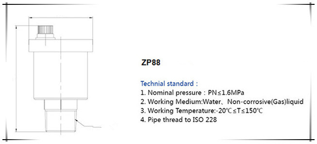 Vacuum Breaker Suction Automatic Air Release Valve (ZP88)