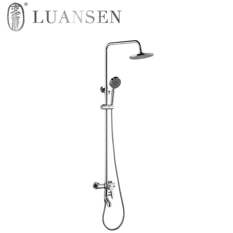Factory Supply Wall Mounted Double Spouts Brass Hotel Rain Shower Faucet