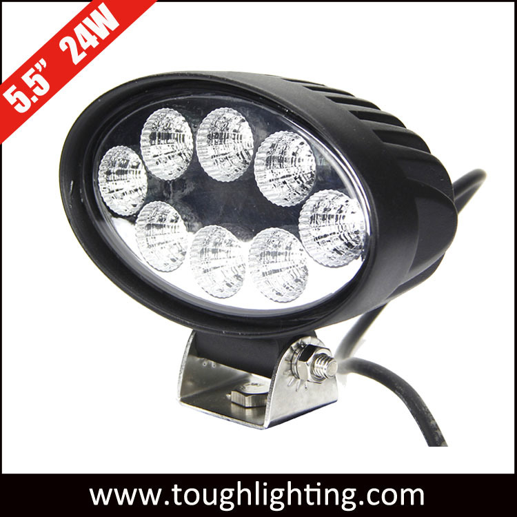 Agriculture Lights 5.5 Inch Oval 24W Epistar LED Tractor Working Lamps