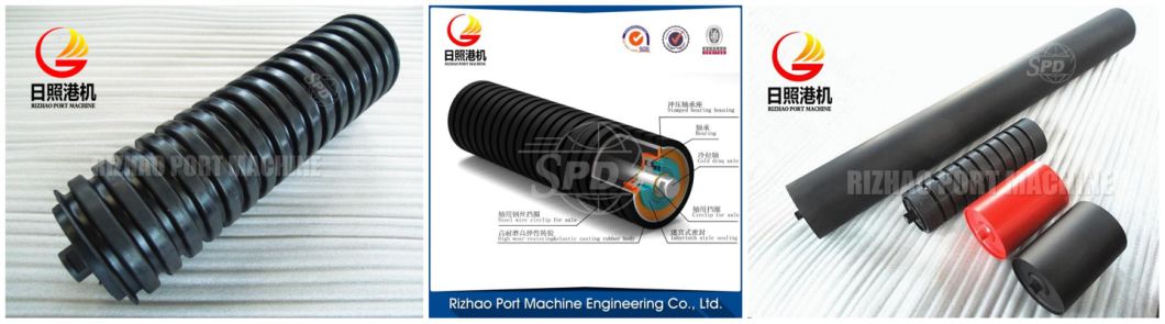 SPD High Performance Whole Rubber Coated Impact Roller for Belt Conveyor