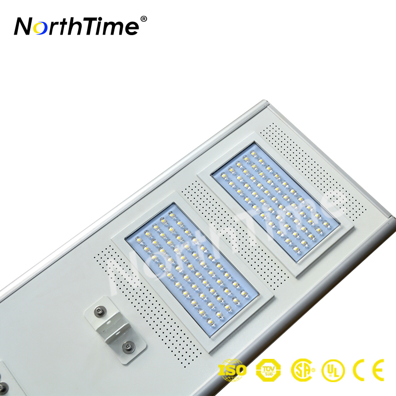 13000 High Lumens Mobilephone Control Outdoor Integrated Large Watt Solar Street Light LED
