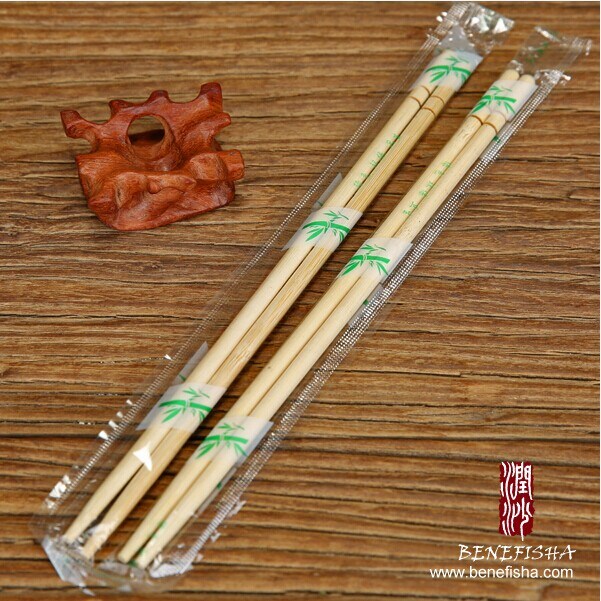 Disposable Plastic Paper Covered Round Bamboo Chopsticks