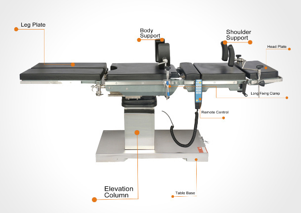 Electric Hydraulic Tabletop Lifting Surgical Operation Theatre Table (HFEOT2000E)