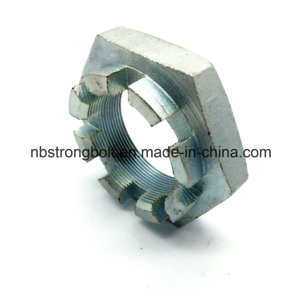 DIN937 Hex Slotted Nuts with Zp