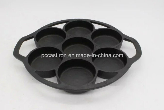 7PCS Preseasoned Cast Iron Cake Mold China Factory