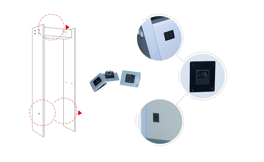 Vfinder CCTV Style Door Frame Metal Detector