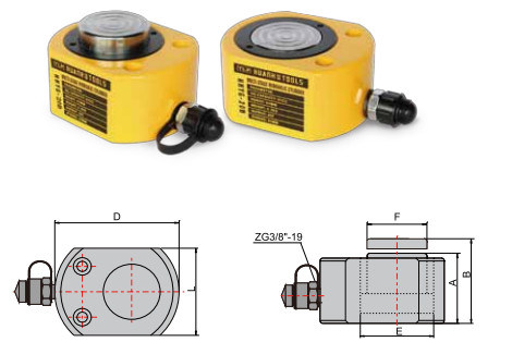 Yuhuan Tlp Single-Acting Low Height Mini Hydraulic Cylinder Hhyg-10b Hhyg-20b Hhyg-30b Hhyg-50b Hhyg-100b Hhyg-150b Hhyg-200b