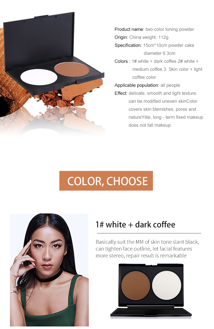 Maquiagem Importada Atacado Pigment Contour Palette Powder 3 Colors Conclear Highlighter Makeup Waterproof