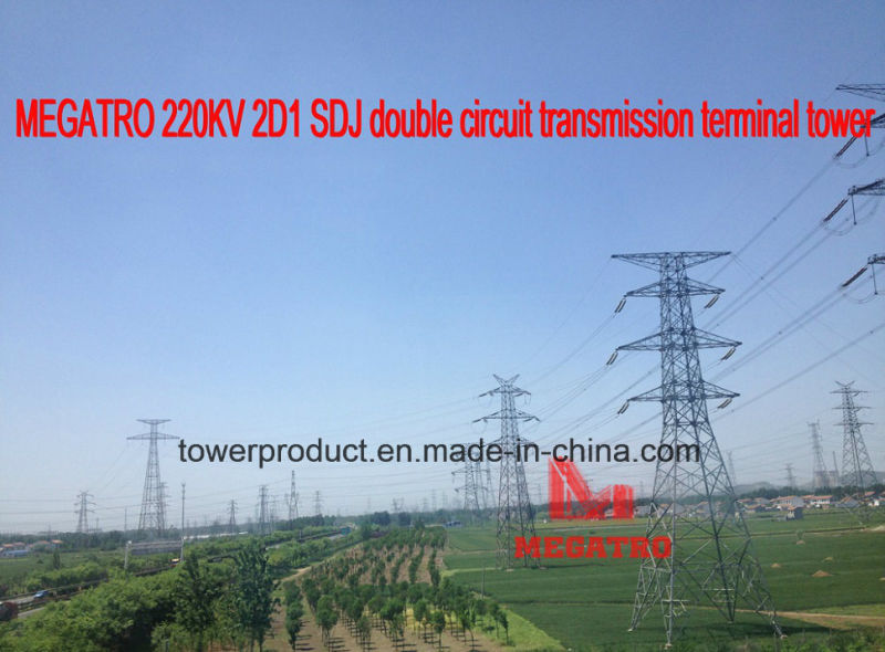 Megatro 220kv 2D1 Sdj Double Circuit Transmission Terminal Tower