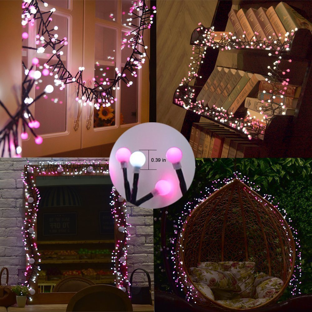 Waterproof Decoration String Lights Decorative Lights Pink Patricia Pearson 400 LED Low Voltage Firecracker Decorative Lamp LED Fairy Color Light for Wedding