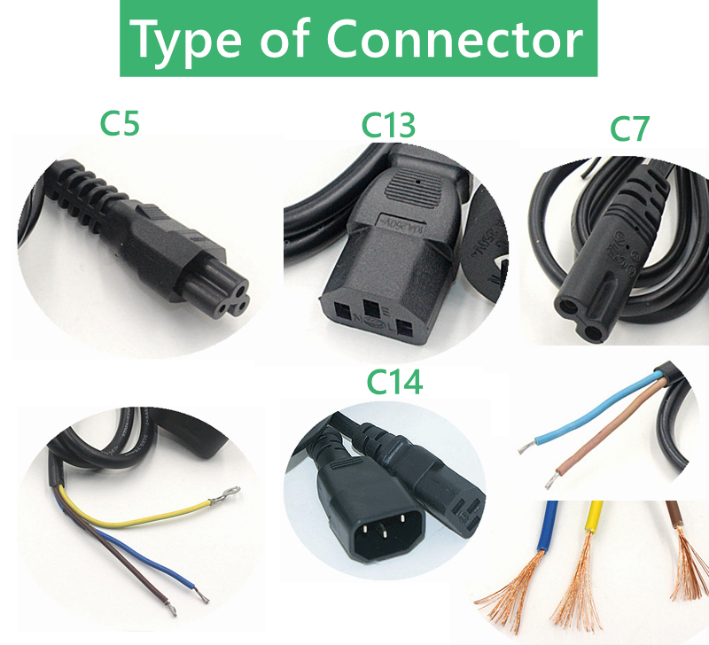 UK Hongkong Malaysia Mauritus AC Power Cord with Fuse