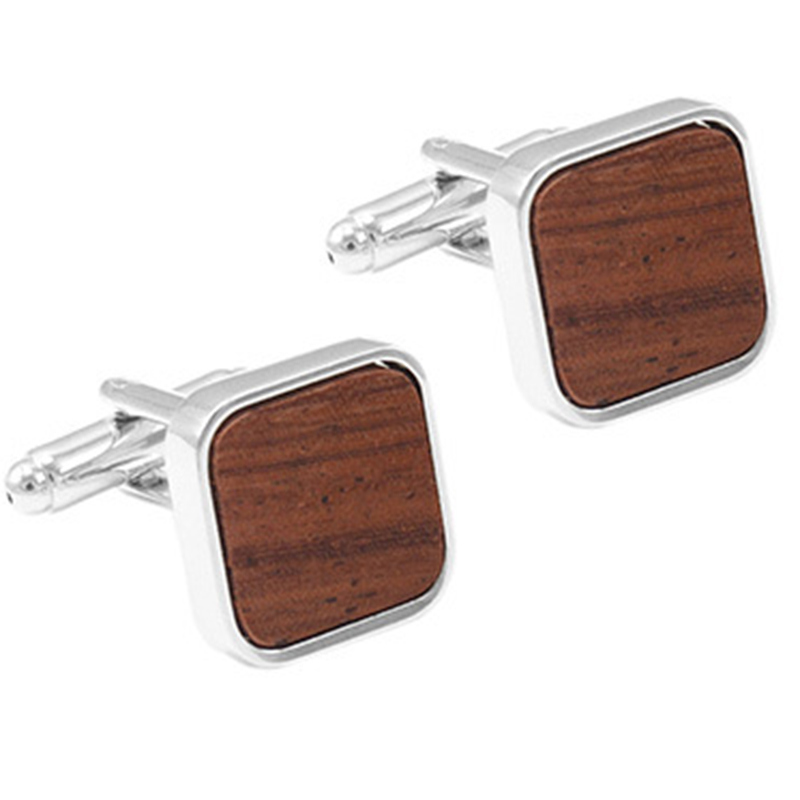 VAGULA Silver Plated Brown Opal Cuff Link